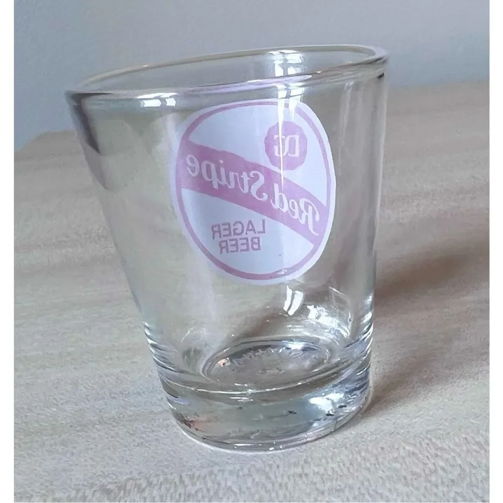 Red Stripe Lager Beer Jamaica. Shot Glass